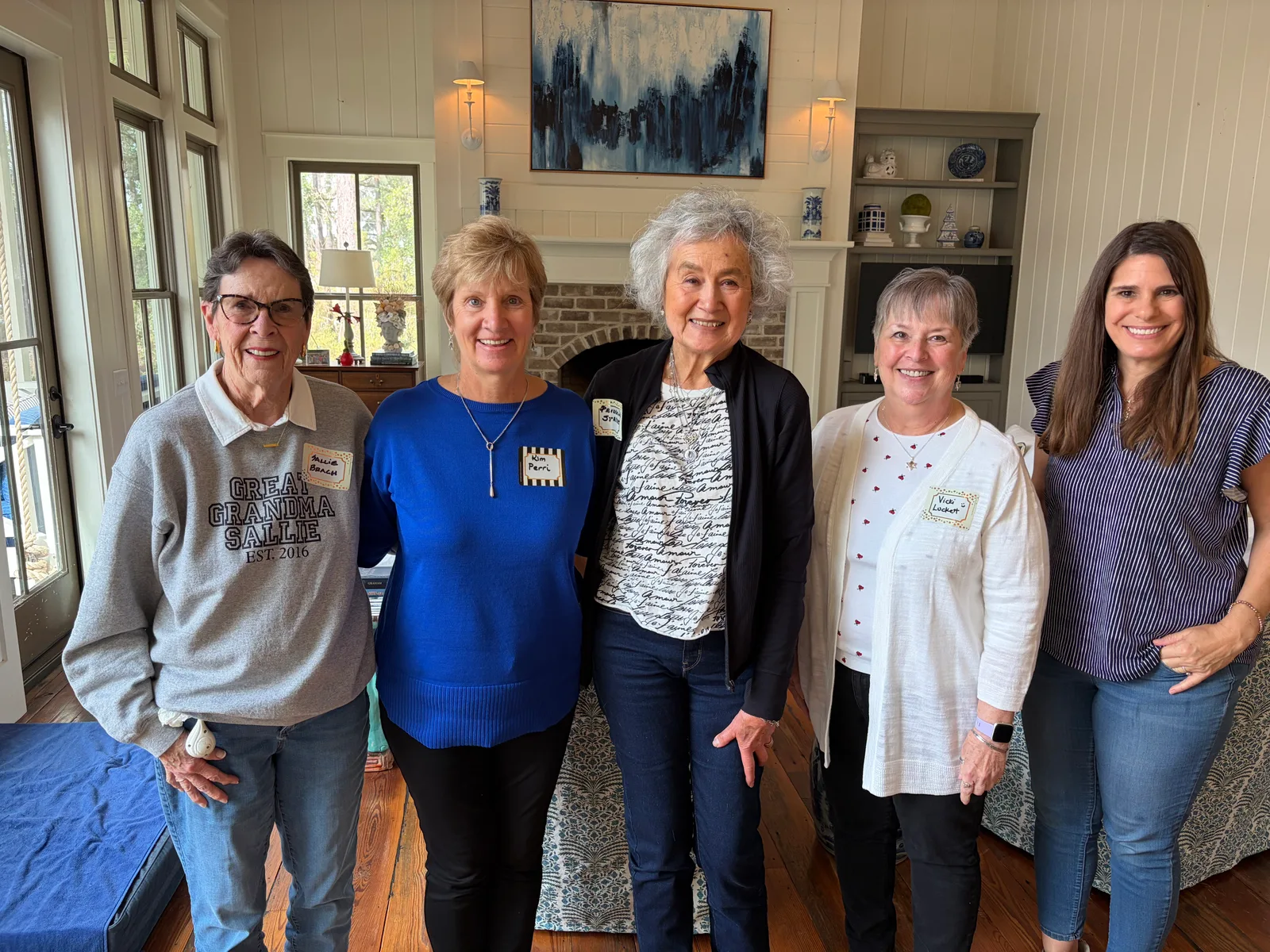 Table 246 women's small group gathered in a Bluffton home at Christ Church Bluffton